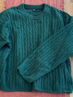 Gap CashSoft Cable-Knit Crewneck Sweater Size Medium